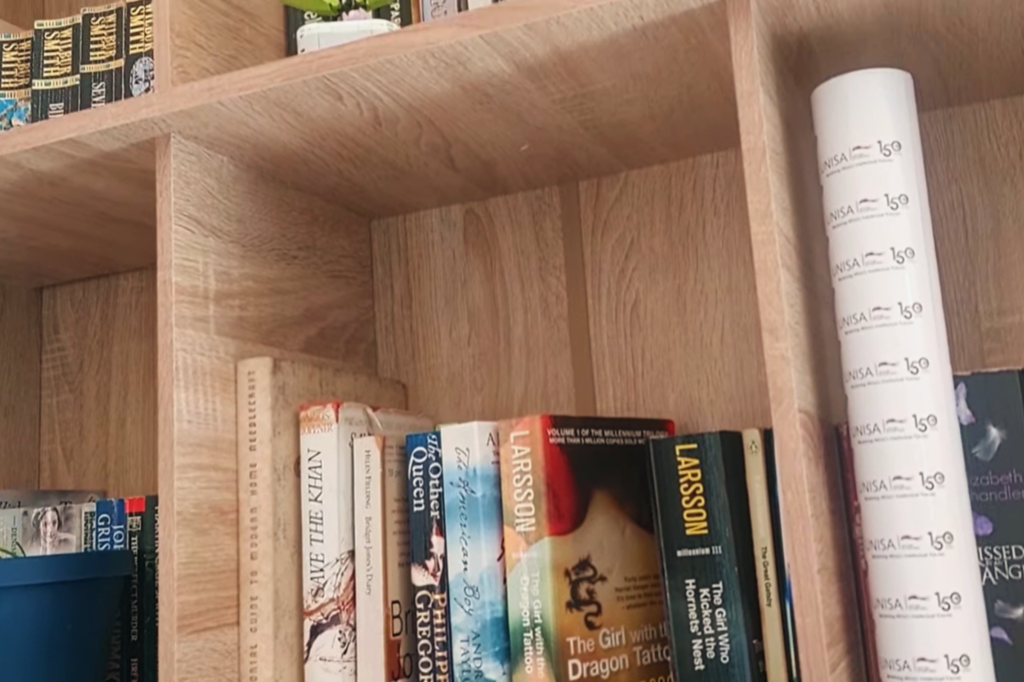 Curated bookshelf